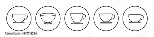 Coffee cup icon set. cup a coffee icon vector.