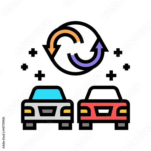 marketing rebranding color icon vector. marketing rebranding sign. isolated symbol illustration