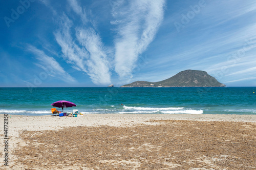VIEW OF THE GROSA ISLAND, LA MANGA, MENOR SEA, MURCIA, SPAIN in front of the Estacio Beach photo