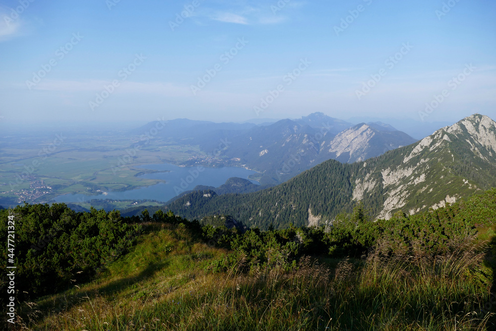 Kochelsee lake from Herzogstand mountain in Bavaria, Germany