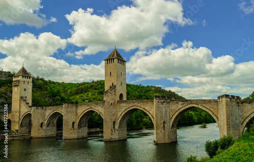 Pont Valentre, medieval fortified bridge in Cahors, Lot, France © Martin