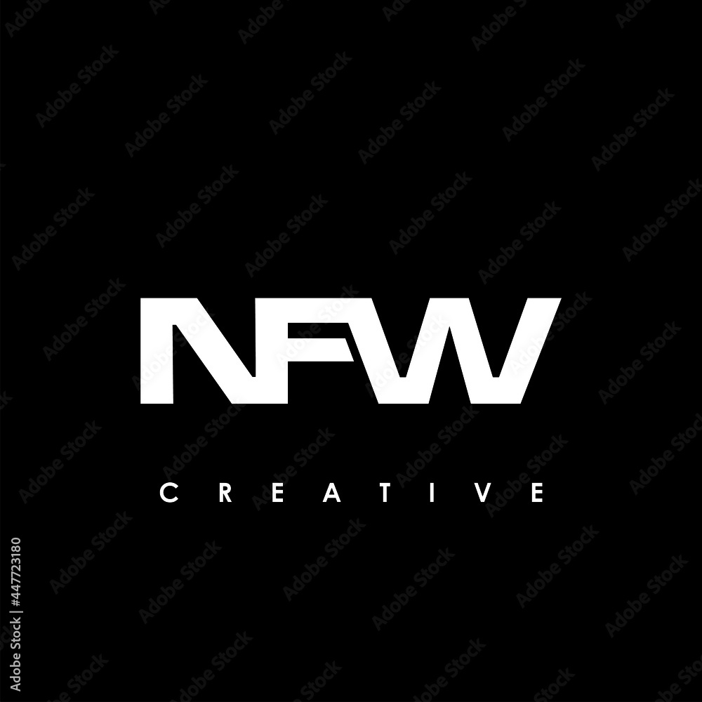 NFW Letter Initial Logo Design Template Vector Illustration