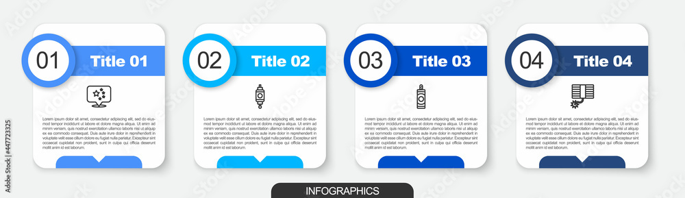 Obraz premium Set line China flag, Chinese paper lantern, Firework and . Business infographic template. Vector