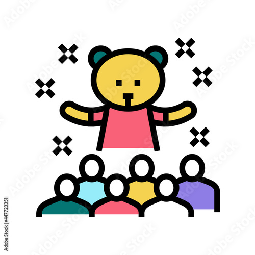 animator kids show color icon vector. animator kids show sign. isolated symbol illustration
