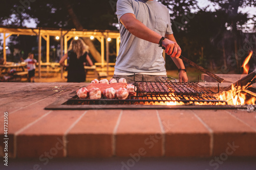 Summer barbecue in the camping in Puglia