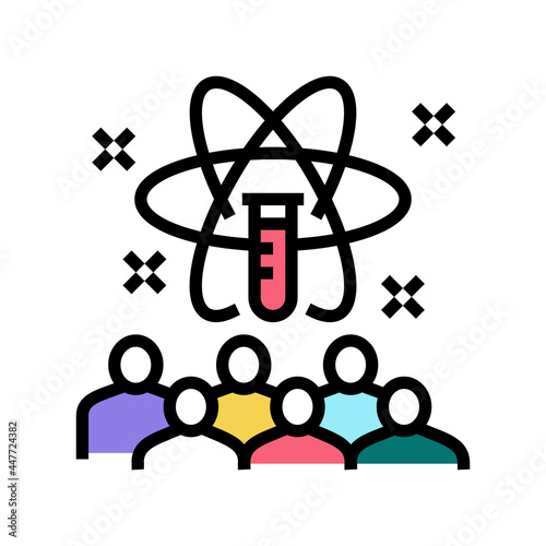 science kids party color icon vector. science kids party sign. isolated symbol illustration
