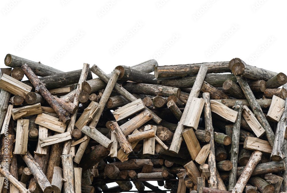 firewood on a white background firewood on a white background