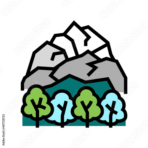tundra landscape color icon vector. tundra landscape sign. isolated symbol illustration