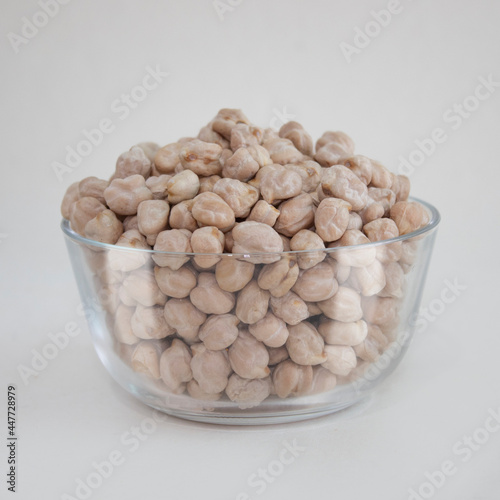chhole chana raw isolated glass bowl