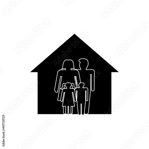 save family at home icon, save family at home symbol vector