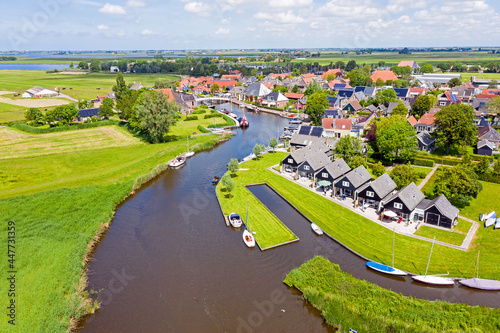 Aerial from the village Gaastmeer in Friesland the Netherlands © Nataraj