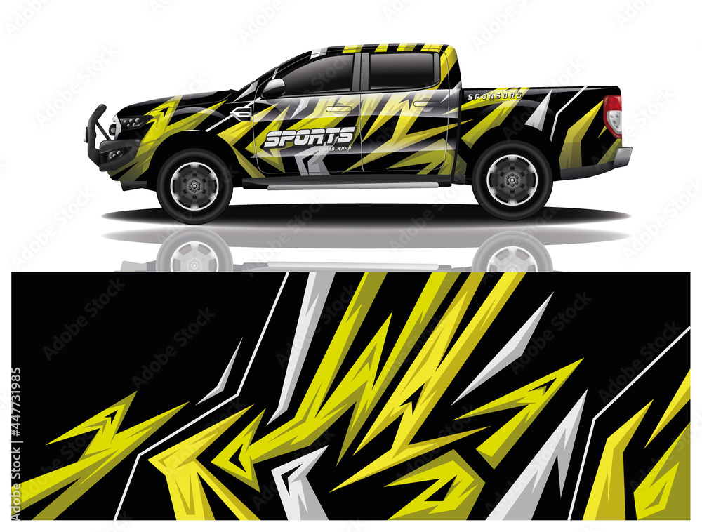 Car decal wrap design vector Car decal wrap design vector