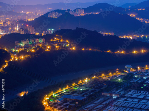 Sunrise high angle view of the Zhitan Purification Plant © Kit Leong