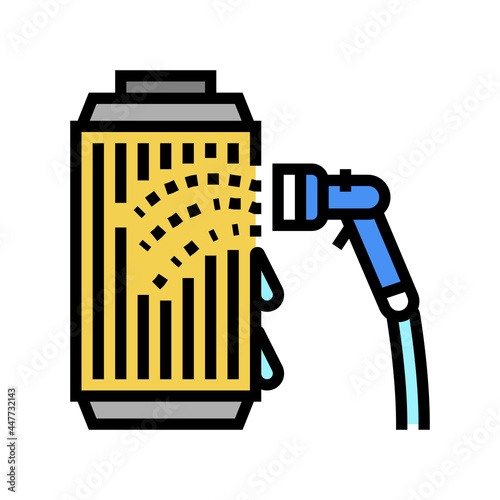 filter cleaning color icon vector. filter cleaning sign. isolated symbol illustration