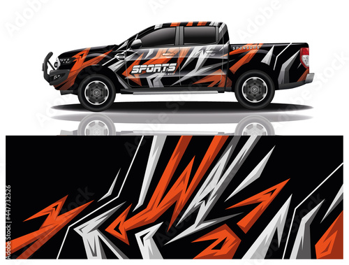 Car decal wrap design vector