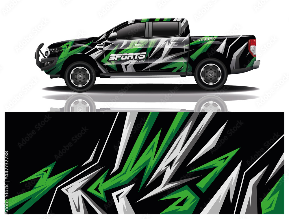 Car decal wrap design vector Car decal wrap design vector