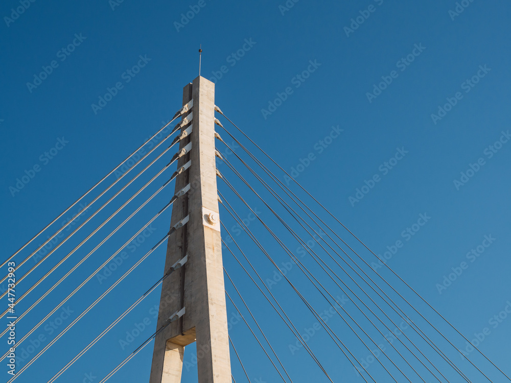 Background sky with modernist construction of a bridge Background sky with modernist construction of a bridge