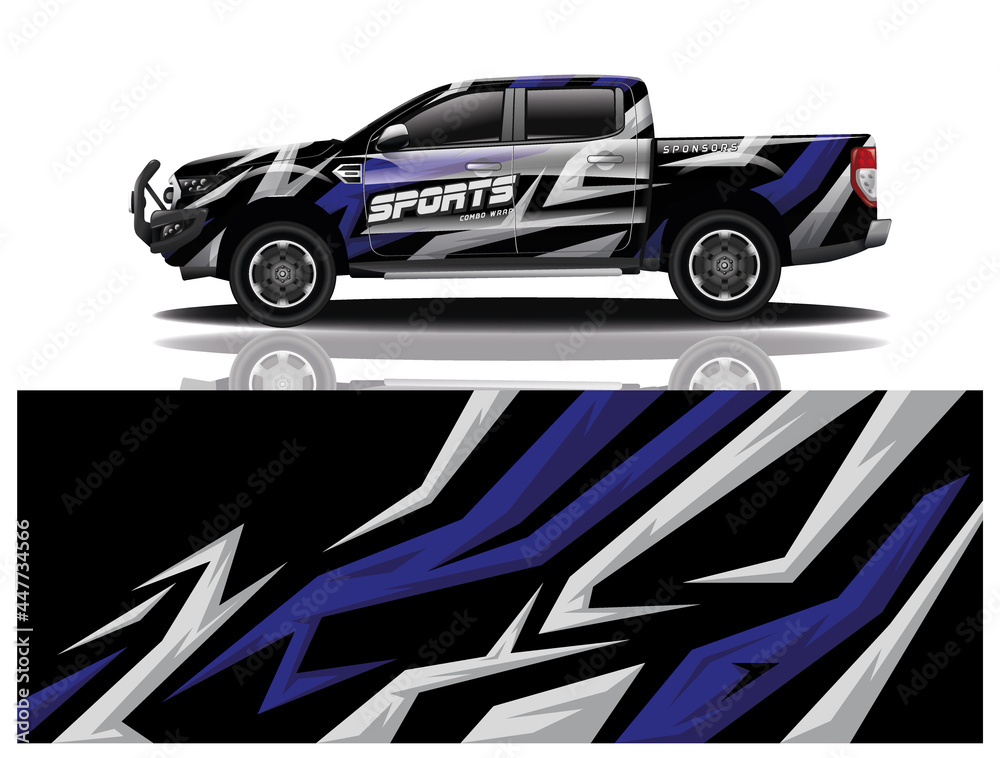 Car decal wrap design vector Car decal wrap design vector