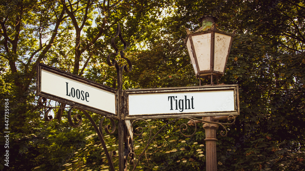 Street Sign to Tight versus Loose Street Sign to Tight versus Loose