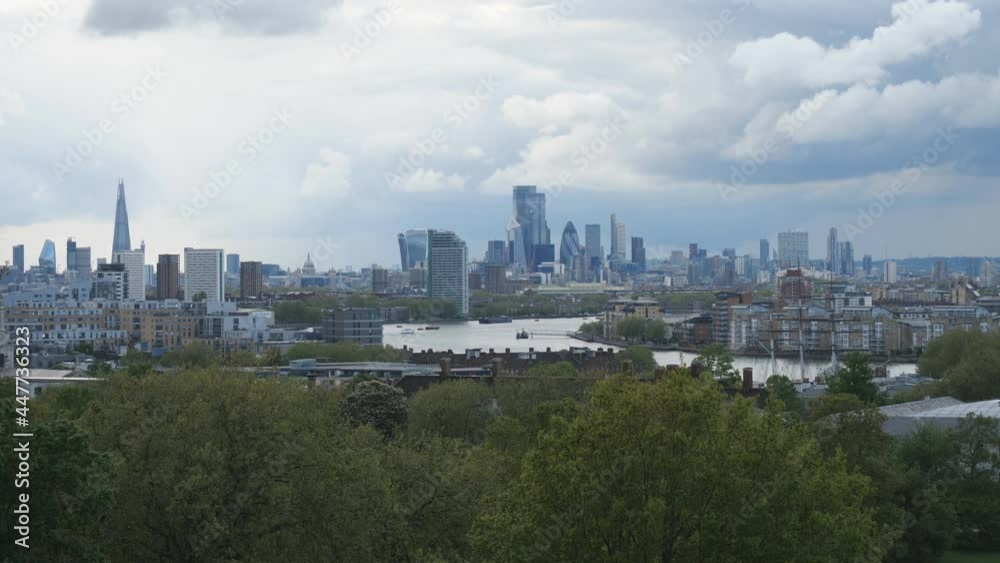 An overlook of London from a hill. An overlook of London from a hill.