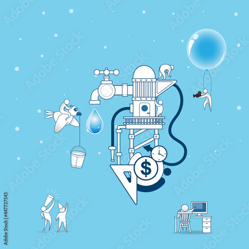 Save water concept Ecology vector