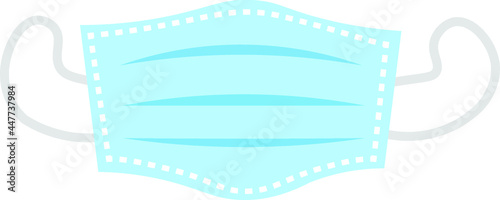 Covid 19 surgical mask with white background