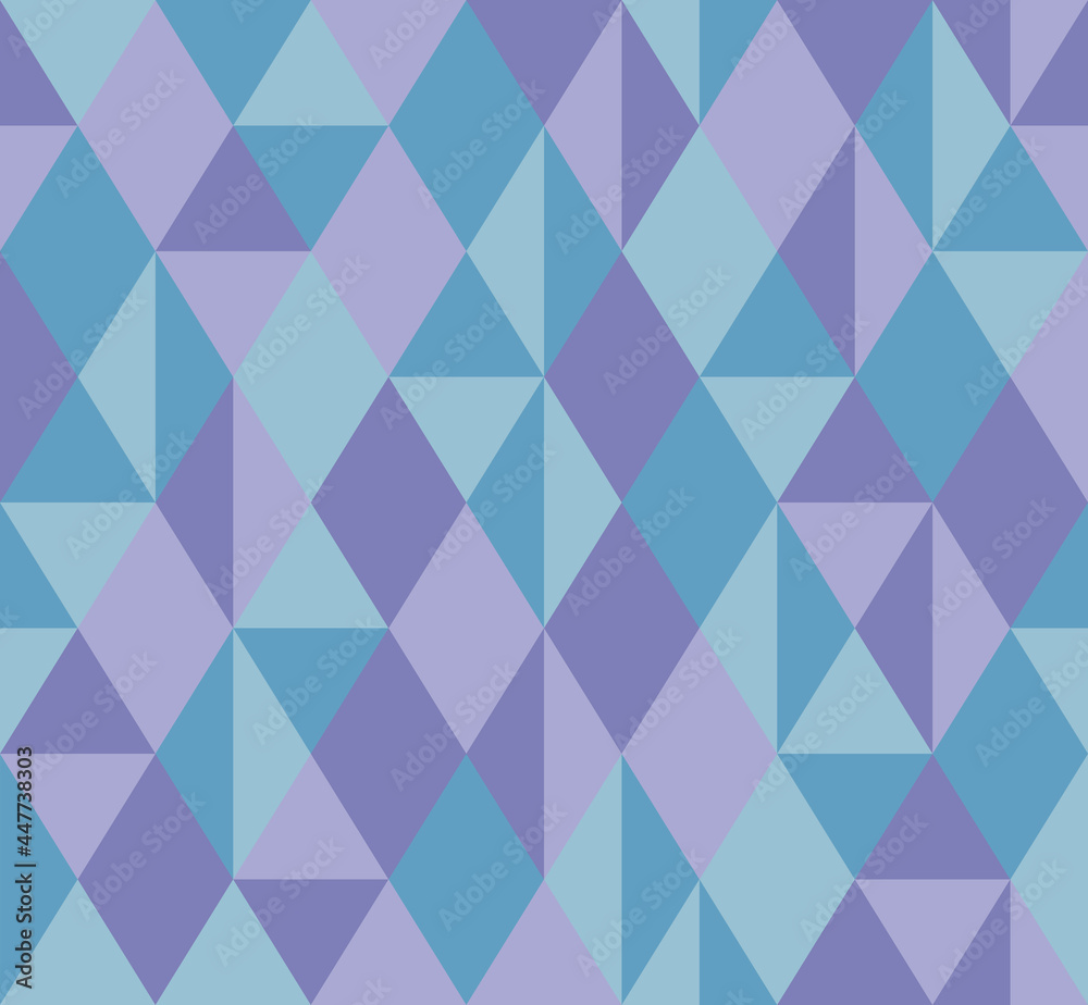 Abstract background pattern seamless. Pastel tones, purple, blue. Geometric, diamond shape, triangle. Texture design for cover, banner, flyer, poster, tile, textile, wall. Vector illustration. Abstract background pattern seamless. Pastel tones, purple, blue. Geometric, diamond shape, triangle. Texture design for cover, banner, flyer, poster, tile, textile, wall. Vector illustration.