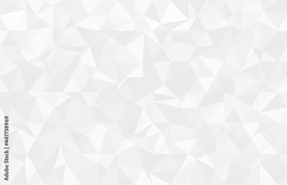 Abstract geometry low poly graphic repeat pattern triangle facets. white and gray background.vector Abstract geometry low poly graphic repeat pattern triangle facets. white and gray background.vector