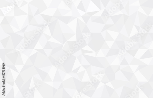 Abstract geometry low poly graphic repeat pattern triangle  facets. white and gray background.vector