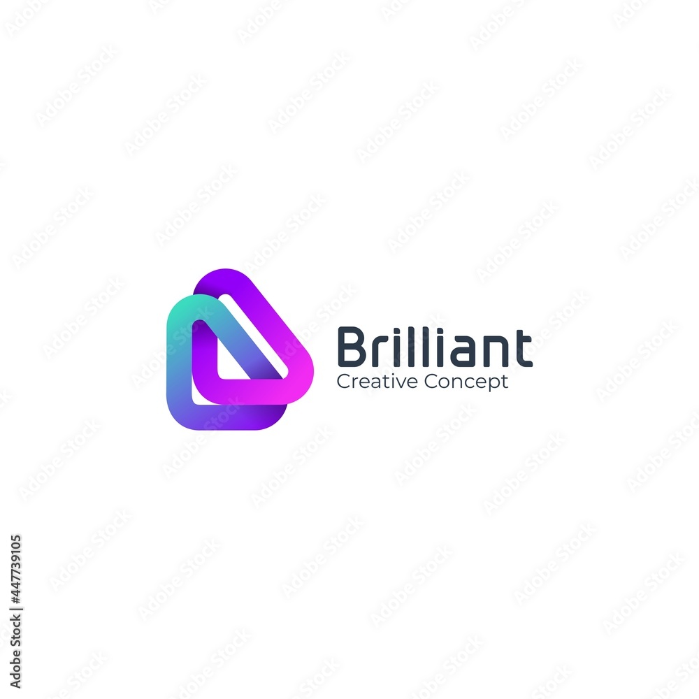 logo letter B line art gradient modern color logo letter B line art gradient modern color