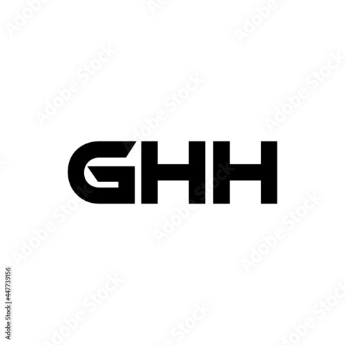 GHH letter logo design with white background in illustrator, vector logo modern alphabet font overlap style. calligraphy designs for logo, Poster, Invitation, etc.