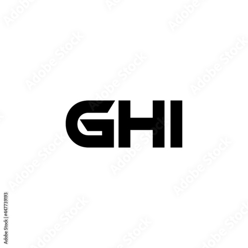 GHI letter logo design with white background in illustrator, vector logo modern alphabet font overlap style. calligraphy designs for logo, Poster, Invitation, etc.