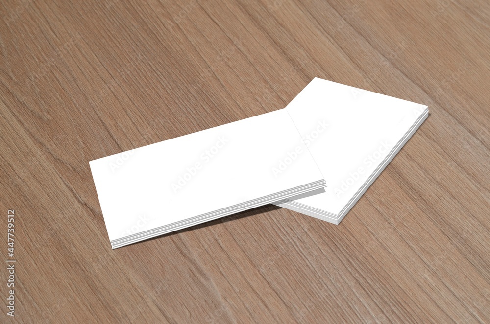 Blank business card on the table Blank business card on the table
