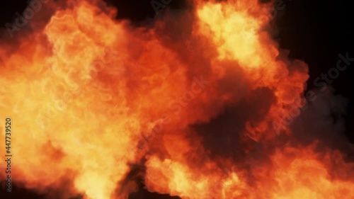 Explosion Shooting Towards Camera
