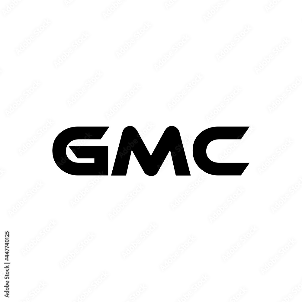 GMC letter logo design with white background in illustrator, vector logo modern alphabet font overlap style. calligraphy designs for logo, Poster, Invitation, etc.