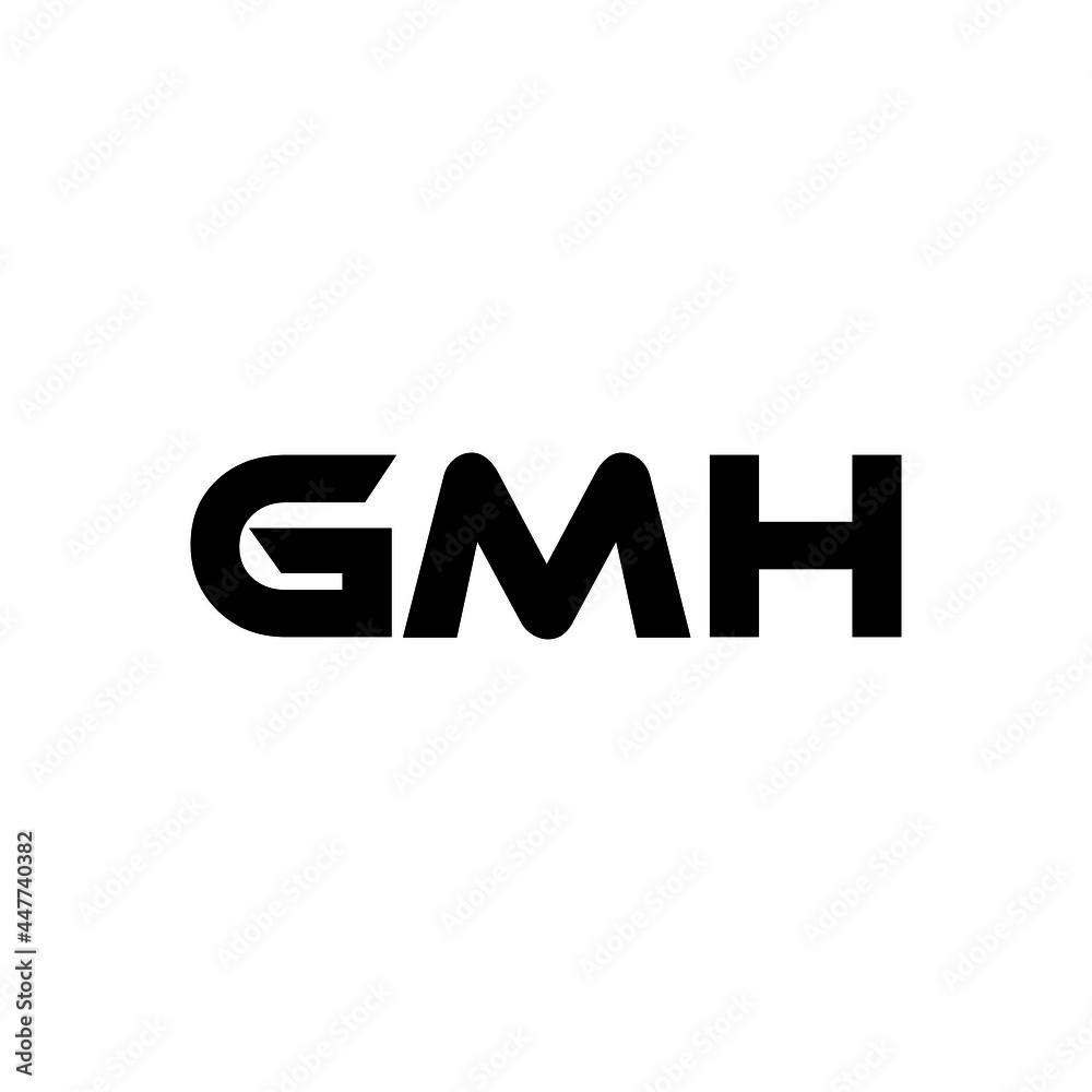 GMH letter logo design with white background in illustrator, vector logo modern alphabet font overlap style. calligraphy designs for logo, Poster, Invitation, etc.