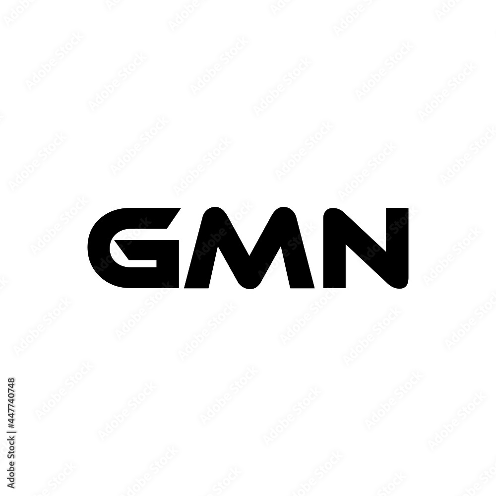 GMN letter logo design with white background in illustrator, vector logo modern alphabet font overlap style. calligraphy designs for logo, Poster, Invitation, etc.