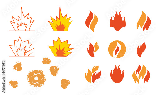 Cartoon Bomb explosion vector. Animation explosions, bomb detonation and atomiccloud comics