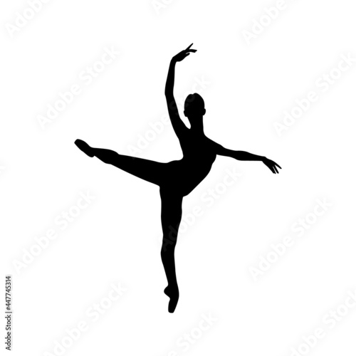 Dancer woman silhouette vector illustration black and white © MFKRT