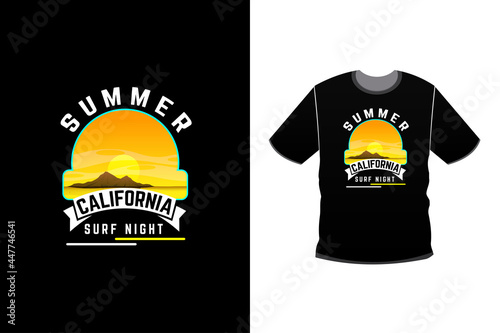 Hello Summer T-shirt design, modern print use for sweatshirts, souvenirs and other uses, vector illustration.