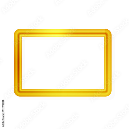 Wallpaper Mural Luxury 3d gold frame isolated on white background.  Torontodigital.ca