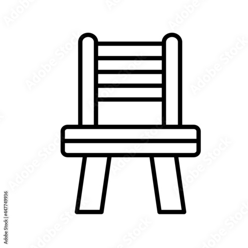 Loungechair Vector Line Icon Design