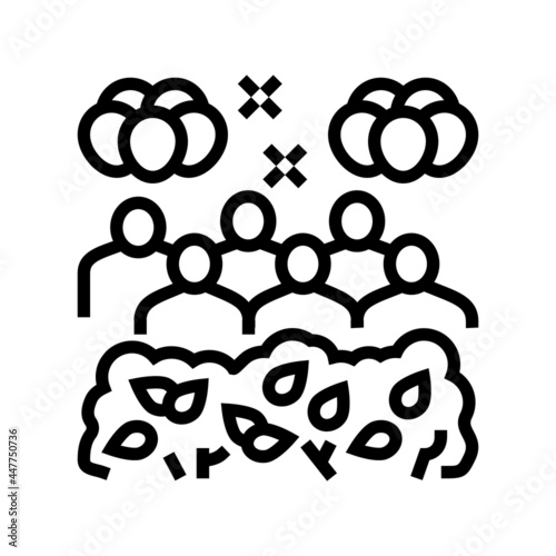 jungle safari kids party line icon vector. jungle safari kids party sign. isolated contour symbol black illustration