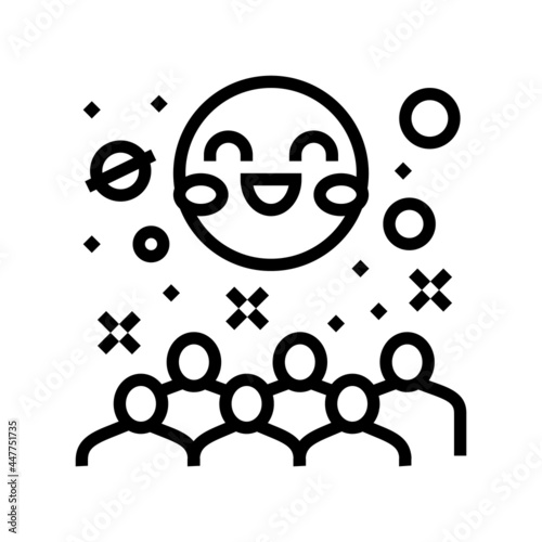 space kids party line icon vector. space kids party sign. isolated contour symbol black illustration
