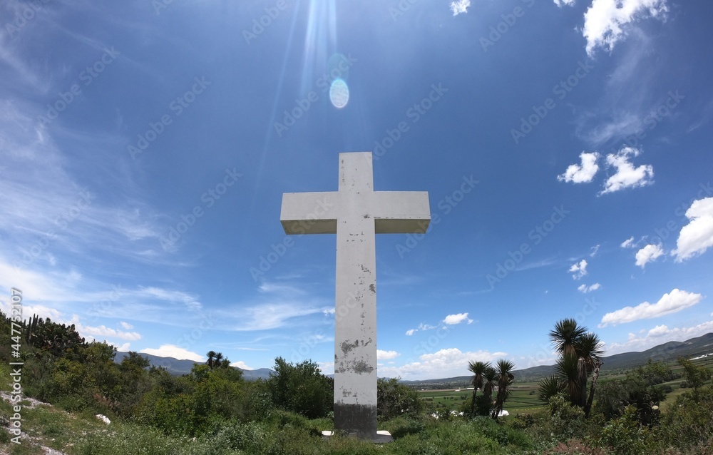 cross in the mountains