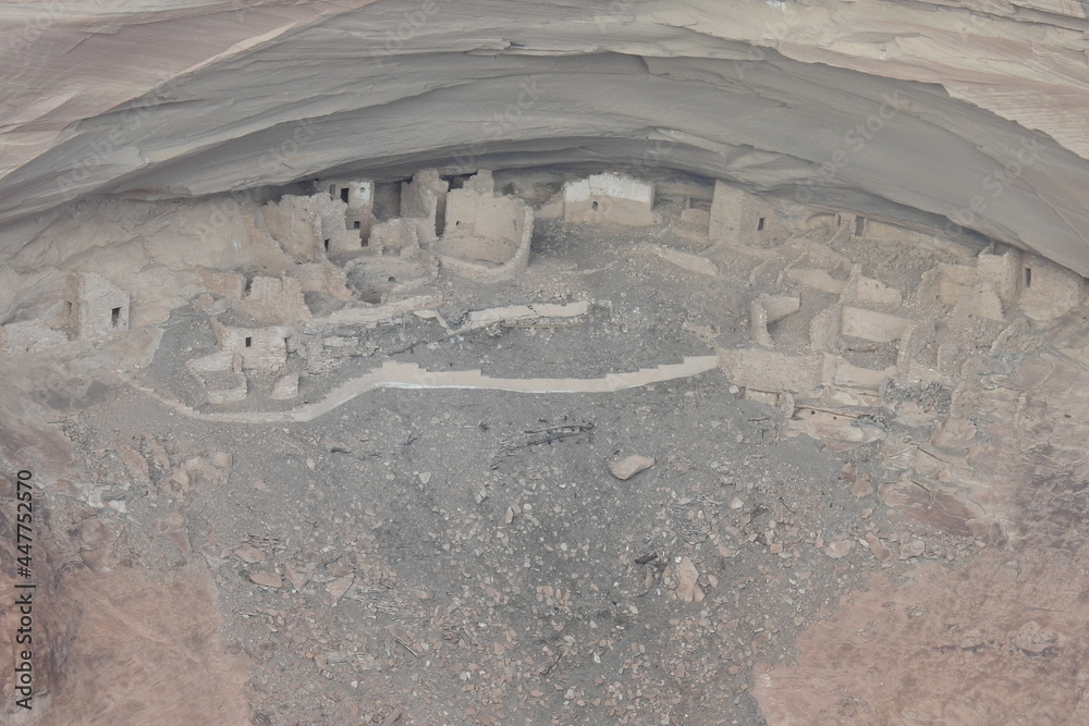 Anasazi ruins, ancient cliff dwellings, located in the sandstone walls