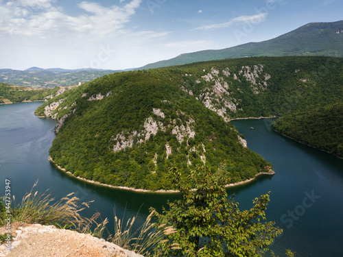 Bocac artificial lake in the canyon of the river Vrbas between the Manjaca and Cemernica mountains in the towns of Banja Luka, Knezevo and Mrkonjic Grad