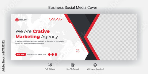 Creative corporate business marketing social media facebook cover banner post template 