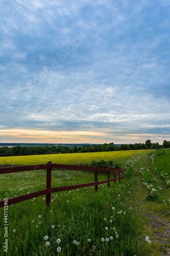 Evening over swedish country