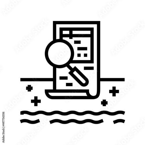 pool inspection services line icon vector. pool inspection services sign. isolated contour symbol black illustration